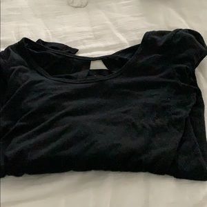 Black cut out workout long sleeve